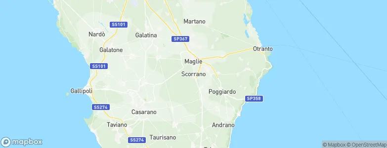 Scorrano, Italy Map