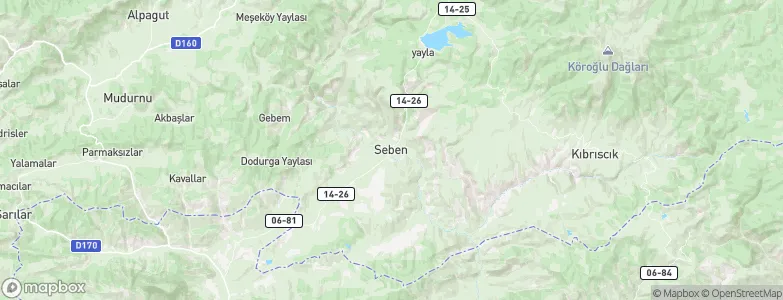 Seben, Turkey Map