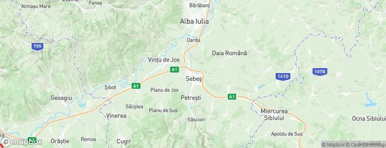 Sebeş, Romania Map