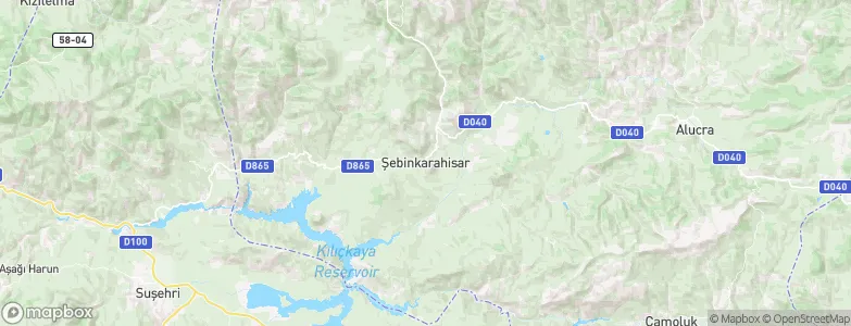 Şebinkarahisar, Turkey Map