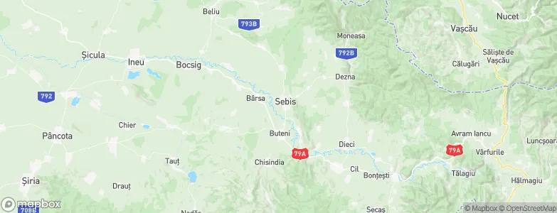 Sebiş, Romania Map