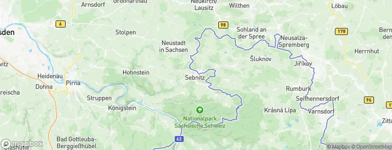 Sebnitz, Germany Map