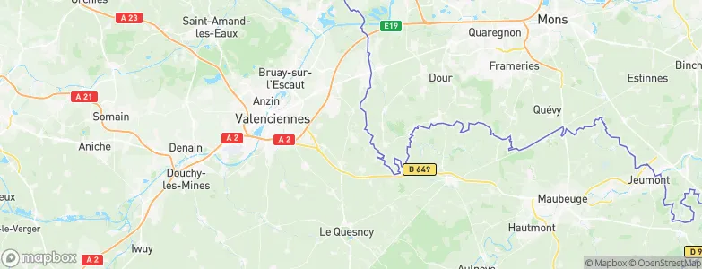 Sebourg, France Map