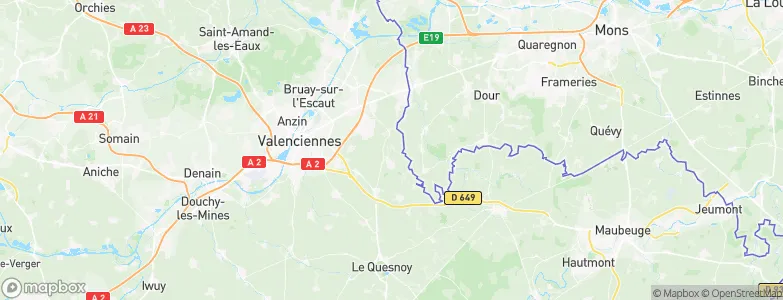 Sebourg, France Map