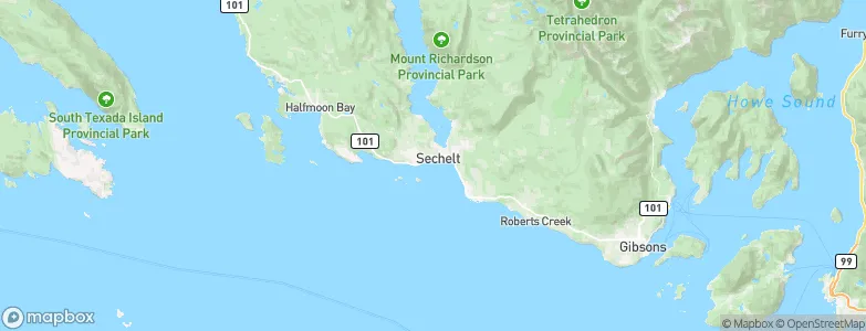 Sechelt, Canada Map