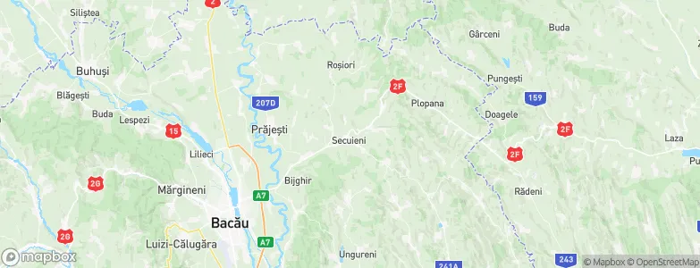 Secuieni, Romania Map