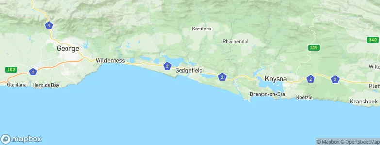 Sedgefield, South Africa Map