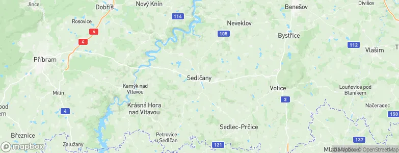 Sedlčany, Czechia Map