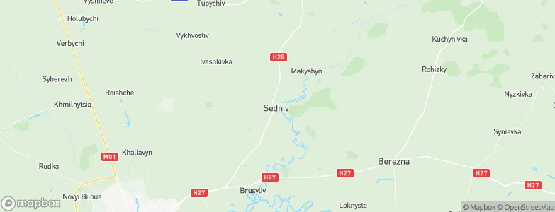 Sednëv, Ukraine Map