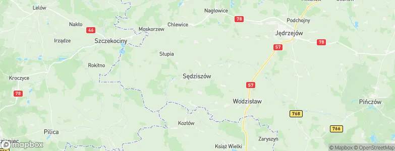Sędziszów, Poland Map