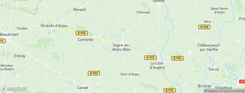 Segré-en-Anjou Bleu, France Map