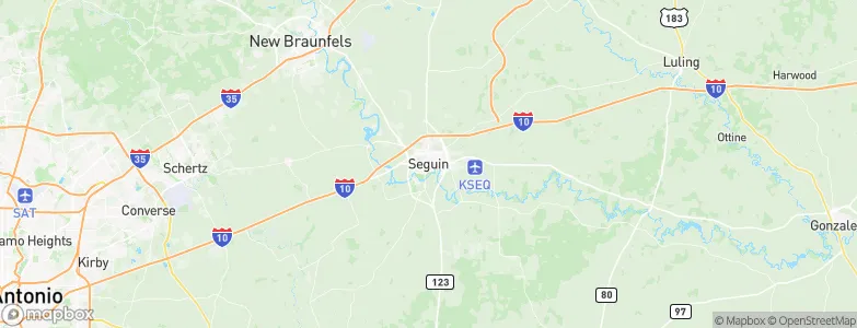 Seguin, United States Map