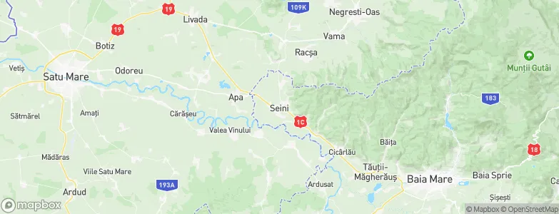 Seini, Romania Map