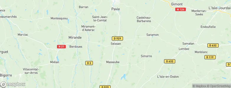 Seissan, France Map