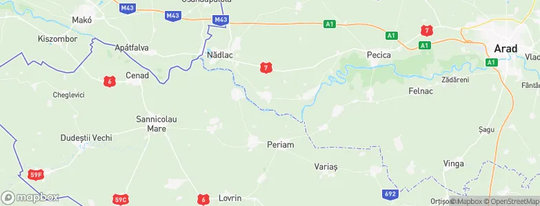 Şeitin, Romania Map
