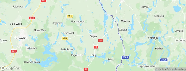 Sejny, Poland Map