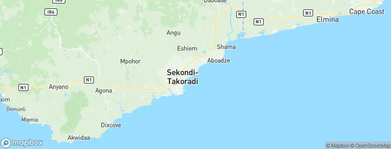 Sekondi-Takoradi, Ghana Map
