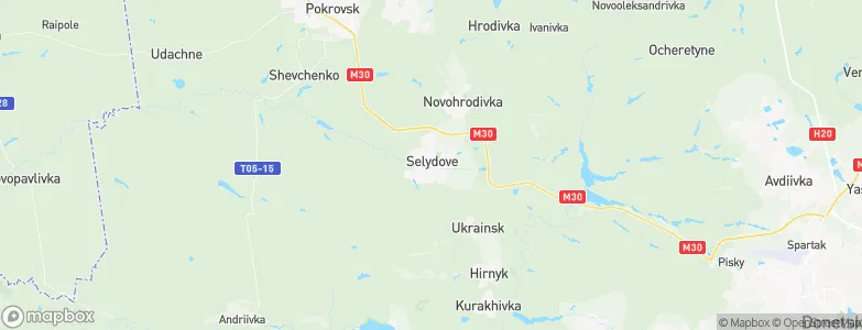 Selidovo, Ukraine Map