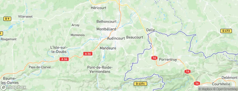 Seloncourt, France Map