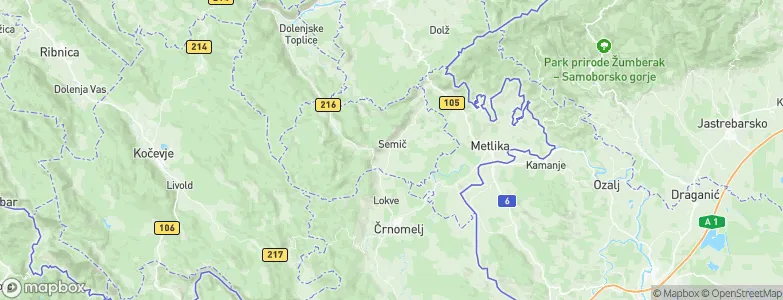 Semič, Slovenia Map