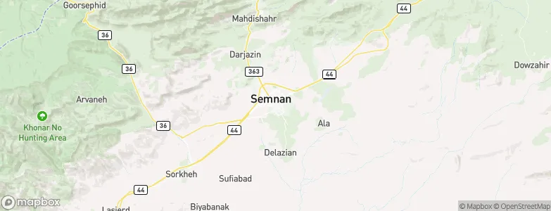 Semnan, Iran Map