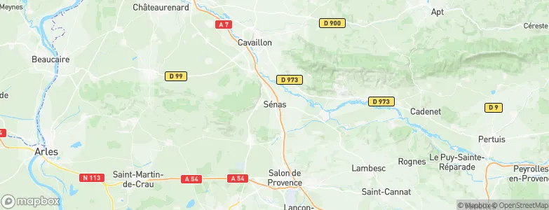 Sénas, France Map