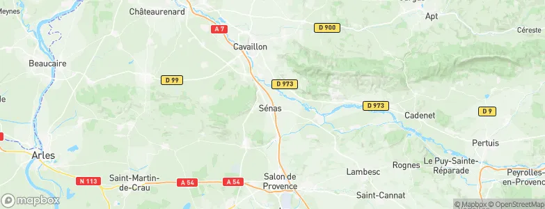 Sénas, France Map