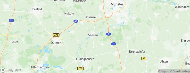 Senden, Germany Map