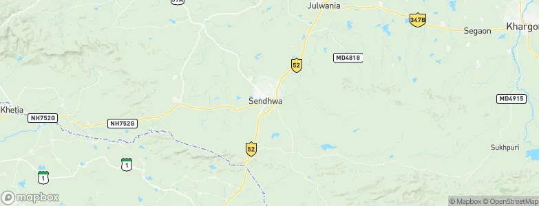Sendhwa, India Map