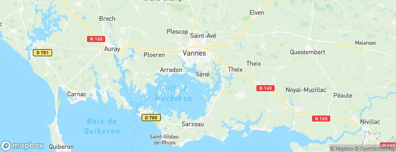 Séné, France Map