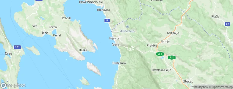 Senj, Croatia Map