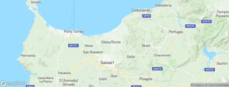 Sennori, Italy Map