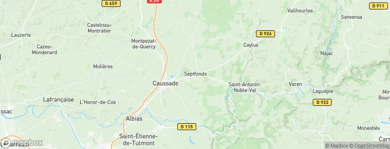 Septfonds, France Map