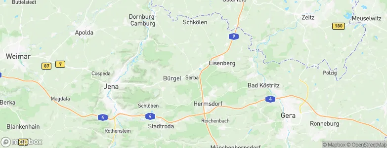 Serba, Germany Map
