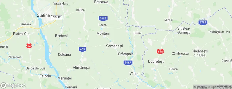 Şerbăneşti, Romania Map