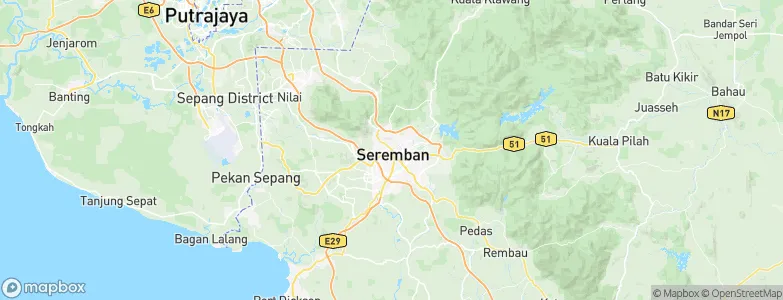 Seremban, Malaysia Map