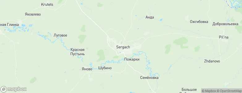 Sergach, Russia Map