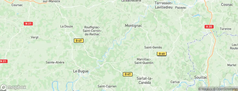 Sergeac, France Map