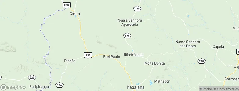Sergipe, Brazil Map