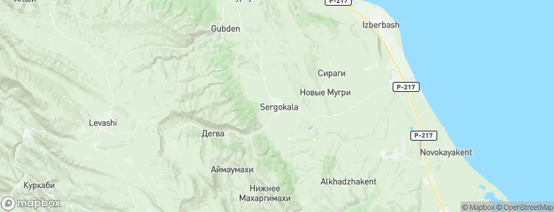 Sergokala, Russia Map