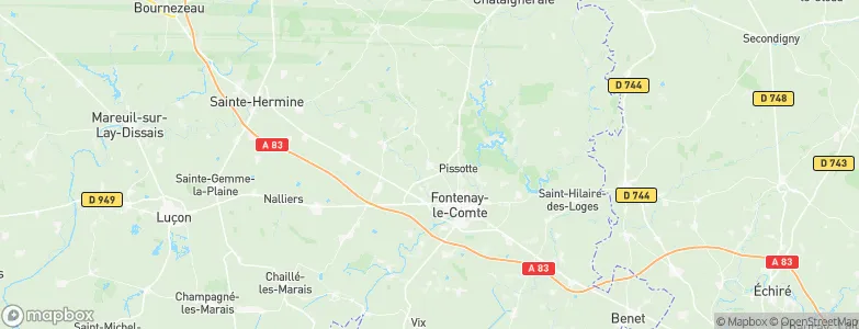 Sérigné, France Map