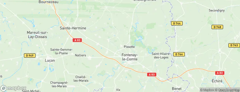 Sérigné, France Map