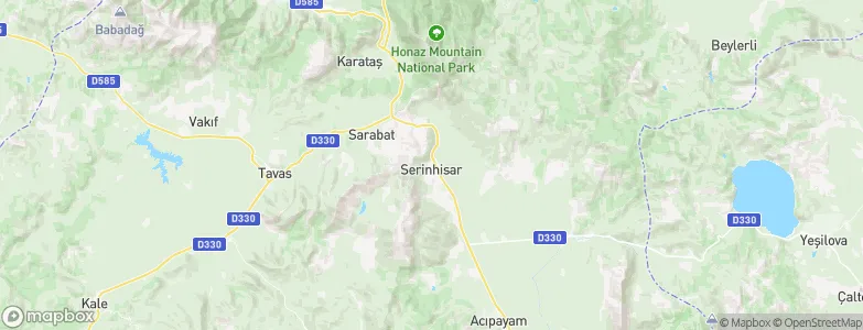 Serinhisar, Turkey Map