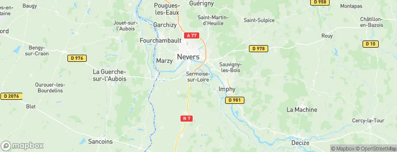 Sermoise-sur-Loire, France Map