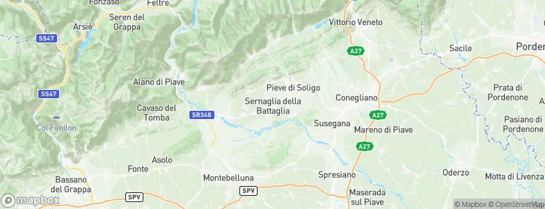 Sernaglia della Battaglia, Italy Map
