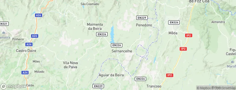 Sernancelhe Municipality, Portugal Map
