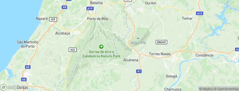 Serra de Santo António, Portugal Map