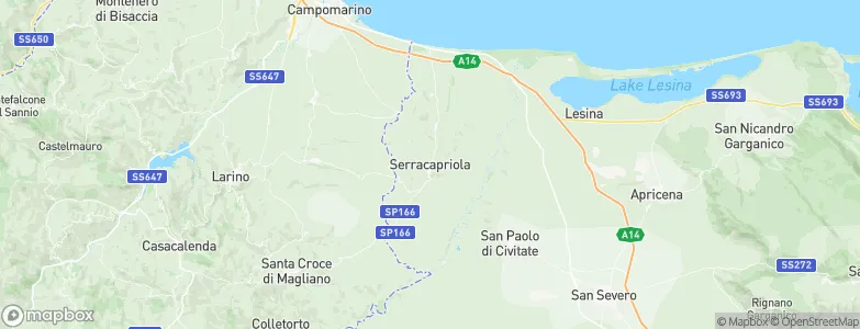 Serracapriola, Italy Map