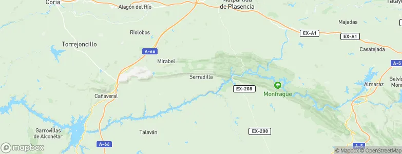Serradilla, Spain Map