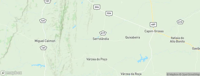 Serrolândia, Brazil Map